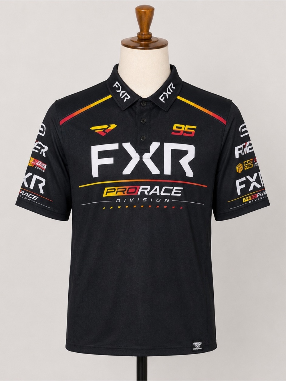 FXR Race Division Pro Race Polo Shirt Men's Medium Black Racing Team